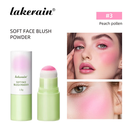 Lakerain Blush Stick Cheek Lip Tinted Moistured Long-wearing Flush Blusher Silky Brighten Blush Cream Cosmetics Matte Nakeup