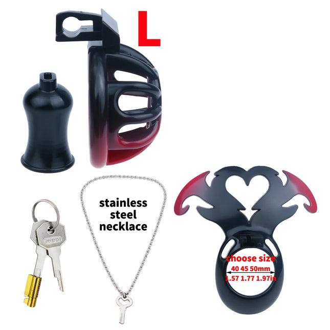 FRRK Dreamy Multicolor ABS Negative Chastity Cage Adjustable Belt Comfortable Wear Abstinence BDSM Bondage Toy for Sissies Men