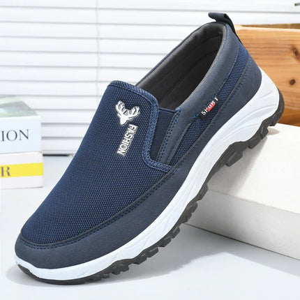 Men's Tennis Shoes Warm Breathable Soft-Soled Non-Slip Casual Shoes Plus Velvet Comfortable Slip-On Walking Winter Vulcanized Shoes