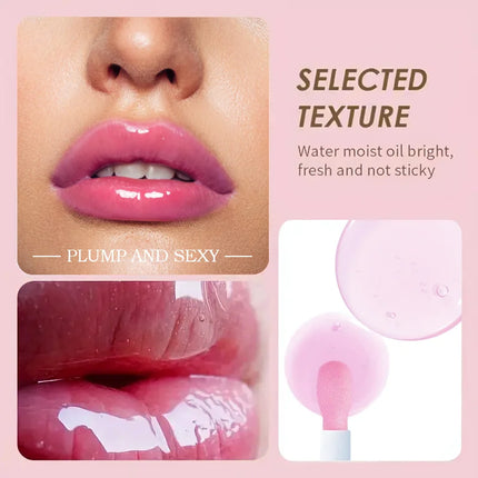 Three Colors Randomly Issued Color Lip Gloss Lip Oil: Moisturizing, Locks Moisture, Nourishing, Light and Comfortable