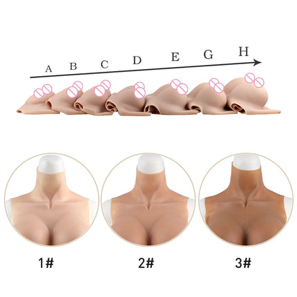 KnowU-Lifelike Ultra-thin Fake Breast A/B/C/D/E/G/H Cup Huge Breast Shake Suitable For Role Playing Cross Dressing Dance