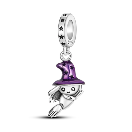 925 Sterling Silver Purple Series Butterfly Aries Gemini Safety Chains Fit Original Bracelet DIY Jewelry Making Gift For Women
