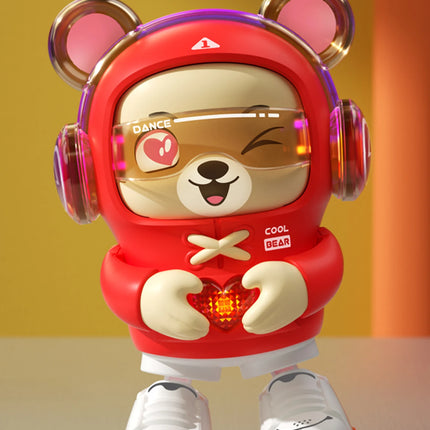 Dancing Bear Baby Dragon Toys, Lighting and Dancing Robot Mode Cute Shape 2 Gear Switches for 3+ Childs Not Include Battery