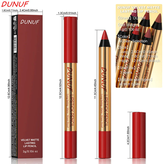Waterproof Matte Lipliner Pencil Dark Red Contour Tint Lipstick Long Lasting Non-stick Cup Lip Liner Sexy Lips Makeup Cosmetics
