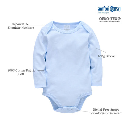1/3 Pcs KAVKAS Baby Clothing Rompers Boys 100% Cotton Plain Bodysuit Girls Blank Muslin Jumpsuit 0-24 Months