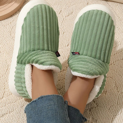 Bebealy New Winter Men Slippers Warm Cotton Shoes Men Indoor Fluffy Fuzzy Men Boots Outdoor Nonslip House Ankle Boots Shoes Men