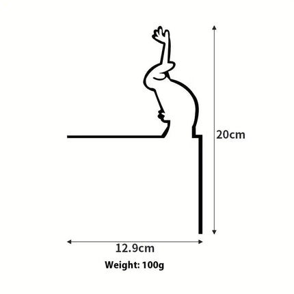 Line Figure Modern Metal Poster For Living Room Bedroom Switch Sticker Easy Hang Installation