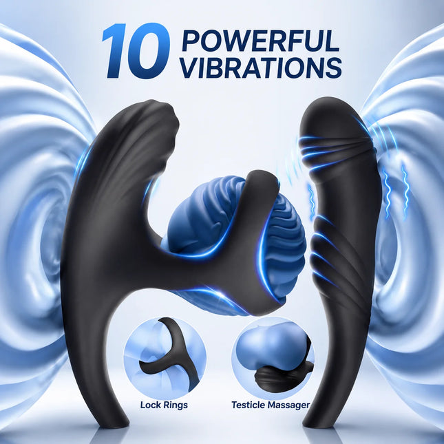 Anal Vibrator for Men Gay Prostate Massager With 10 Vibrating Cock Ring APP 10 Intense Rotating Male Sex Toy Butt Plug for Men