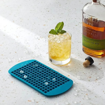 Silicone Ice Cream Tools 160 Grid Mini Foldable Space Saving Silicone Ice Tray Ice Mold For Whiskey Cocktail Ice Making