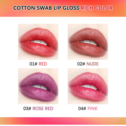 New Cotton Swab Lip Gloss Tattoo Lipstick Velvety Waterproof Matte Lip Gloss Portable Lip gloss Women Use Of Vacation Tourism