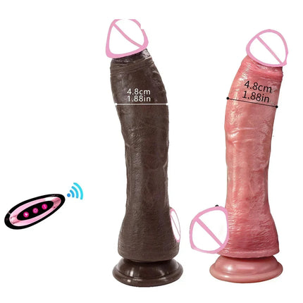 SCX-MAS Soft Long Realistic Big Dildo Vibrator Penis Telescopic Swing Heating Silicone Dildos Female Remote Control Vibrators F