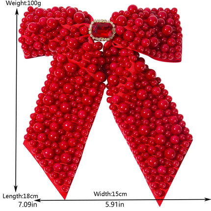 Bridal Bow Hair Clips Heavy Beading Fashion Spring Clip Beautiful Women’s Hair Accessories Elegant Wedding Gift Hair Accessory