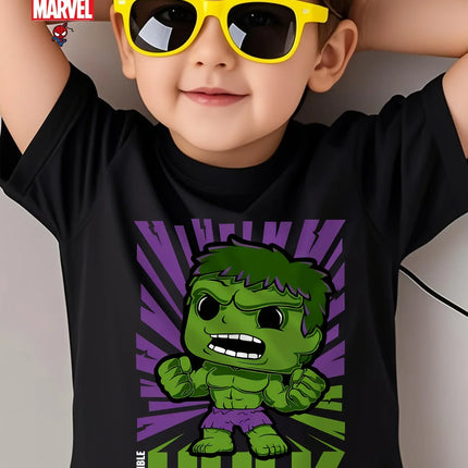 Marvel Hulk Kids T Shirt Cute Cartoon Print Cotton Casual Short Sleeve Summer Top Tee for Boys Girls