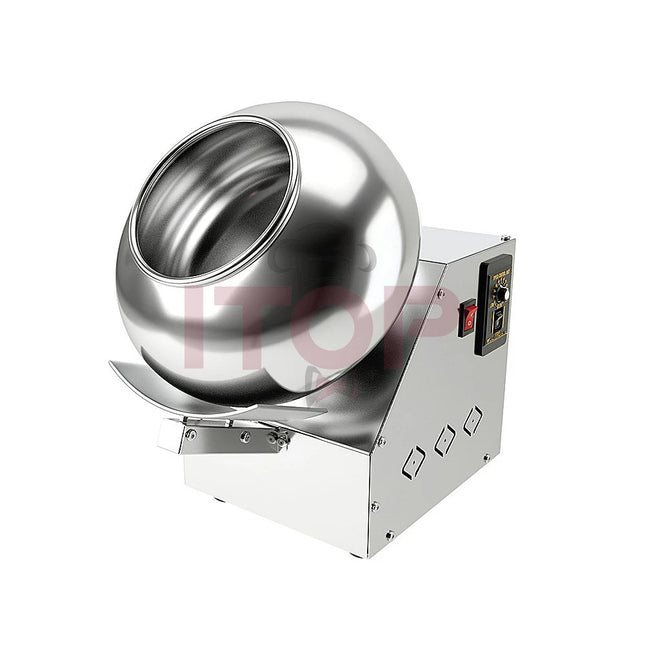ITOP Chocolate Sugar Coating Machine 30cm Roller Commercial Small Candy Coater Machine Chocolate Bean Coating Dragee Machine