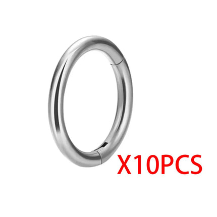 1/10 /50Pcs G23 Titanium Nose Ring Hoop Earring For Women Piercing Jewelry Lip Ear Ring Hoop Mixed Color Body Clips Hing