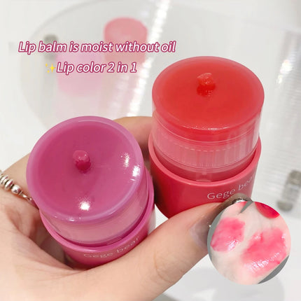 Gege Bear Hydrating Tinted Lip Essence — Moisturizing Water-Gloss Finish, Korean-Style Youthful and Flawless Look Lip Balm