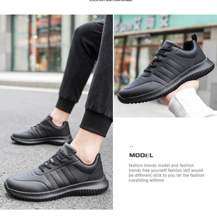 Chef shoes four season soft-sole anti-slip oil-proof waterproof portable kitchen work shoes fashion plus size casual men's shoes