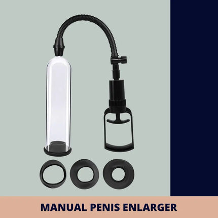 Vacuum Penis Pump Strengthen Manual Penis Enlarger Booster Extender Device With 3 Sizes Suction Sleeves