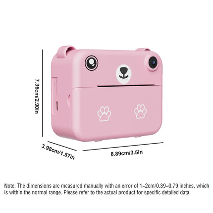 Kids Camera Instant Print Toy Portable Small Camera With 32G Memory Card ,3 Rolls Printing Paper, Gift For Boys And Girls