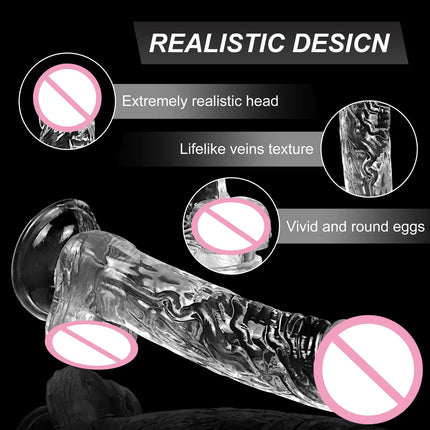 Cheap Realistic Big Dildo Women Erotic Anal Sex Toys Gay Clitoris Vaginal Masturbators 4 Sizes False Penis Dildos Sex Shop 18+