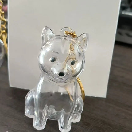 Dog Hair Storage Cute Pendant Keychain Bag Pendant Couple Car Key Chains Jewelry Souvenir Collection Gift Decoration Accessories