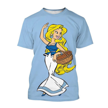 Hot selling new 3D printed T-shirt men's and women's cartoon T-shirt casual fashion hip-hop cool round neck short sleeved top
