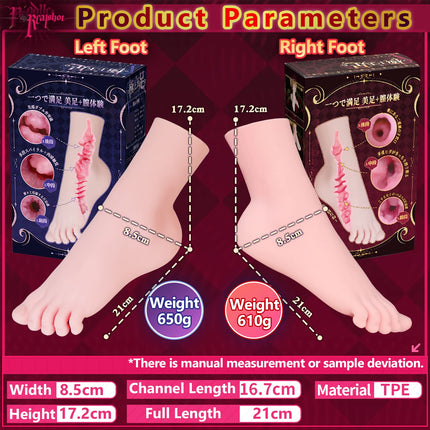 YUU Anime Foot Artificial Vagin Masturbator for Male Masturbation Pocket Pussy Soft Sex Toys for Men Footjob Lifelike Foot Desig