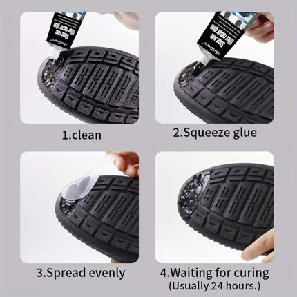 2Pcs Shoe Repair Glue Kit White Black Sole Waterproof Quick Drying Filling Repair Glue Wear-resistant Sealant Crack Repair Agent
