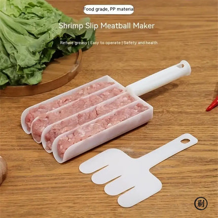 1 kitchen quadruple rice meat dumpling machine fish meatball household mold plastic spoon meat filling processing
