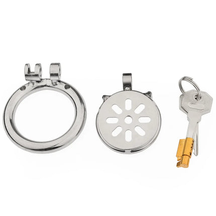Male Super Mini Chastity Cage Stainless Steel Chastity Device Penis Cage Cock Ring With Lock Sex Toys For Men BDSM Sissy