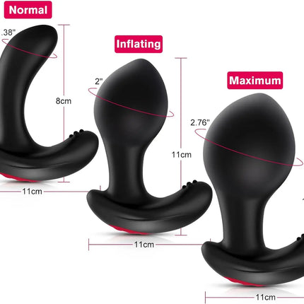 Anal Vibrator Inflatable Butt Plug Remote Prostate Massager Automatic Inflation Vibrating Male Female Prostate Stimulator