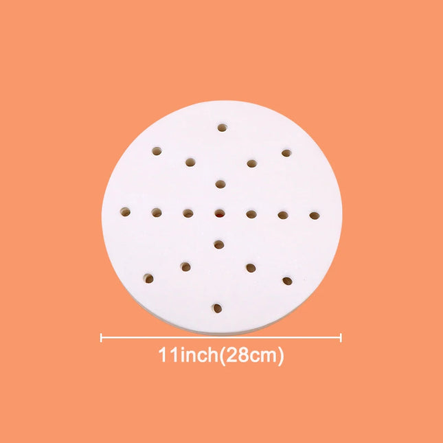 New Air Fryer Paper Special For Baking Kitchen Food Oil-proof Double-sided Silicone Oil Paper Non-Stick Steamer Pad Mat Papers