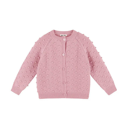Fashion Baby Girls Knitted Cardigan Sweater For 1-6Y Cotton Knit Toddler Girls Outerwear Spring Autumn Winter Kids Tops Outfits