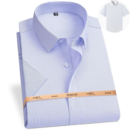 No-Iron Anti-Wrinkle 8XL New Fabric 50% Bamboo Fiber 46%Polyester 4%Spandex Men Shirts Long Sleeve Business work shirt Soft Cozy