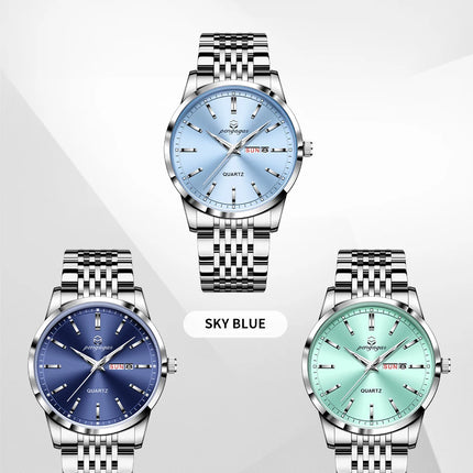 2025 New Top Brand Luxury Men's Wristwatch Waterproof Luminous Date Men's Watches Stainless Steel Quartz 43mm Men's Watch Male Watch
