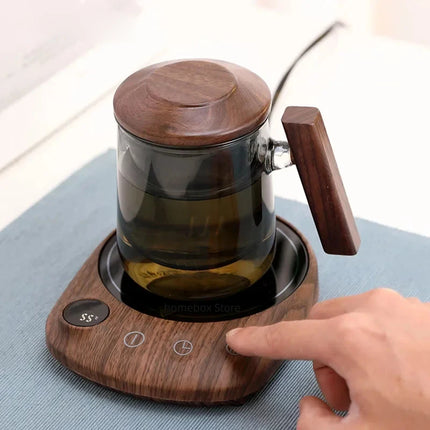 200W Cup Heater Coffee Mug Warmer 100°C Hot Tea Maker Warmer Coaster Heating Pad Hot Plate 5 Gear Cup Heater For Coffee Milk Tea