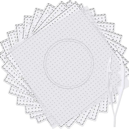 1/4/9pcs 5mm Large Square Fuse Beads Pegboards Plastic Beads Boards with Ironing Paper, Beads Tweezers for Kids Craft Beads