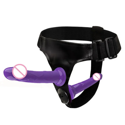 Harness Strap-On 2 Vibration Realistic Dildos Anal G-spot Stimulation Prostate Massager Adult Sex Toys for Women Couple Lesbian