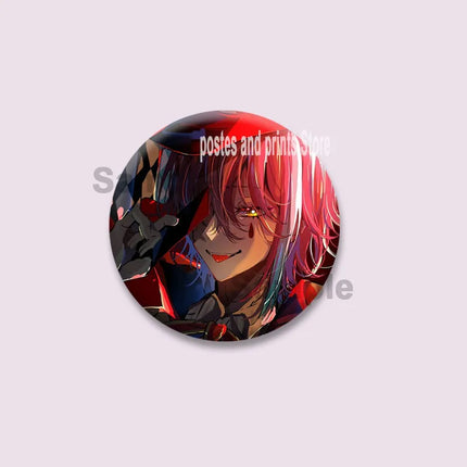 Anime Game Character Kamishiro Rui Pins PJSK Cartoon Round Brooches on Backpack Shirt Accessories Jewelry Badge Gift for Friends