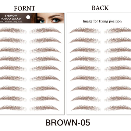 6D Hair-like Eyebrow Sticker Water-based Brow Tattoo Stickers Long Lasting Waterproof Nutural Enhancers False Eyebrows Cosmetics