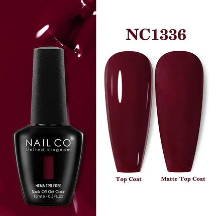 NAILCO 15ml Red Color Series Gel Varnish Coffee Gel Nail Polish Maximalism Reddish Gellak Design Brown Lacquer Nail Art Manicure