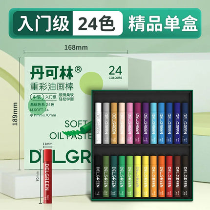 6/12/24/36/48/72-Color Soft Oil Pastels Set Non-Toxic Vibrant Crayons for Kids Artists Drawing Sketching Supplies