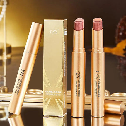 Glitter Eyeshadow Stick Three-Color Contouring Eyeshadow Makeup Eyeshadow Crayon Eyeshadow Pencil Eye Shimmer Stick For Women
