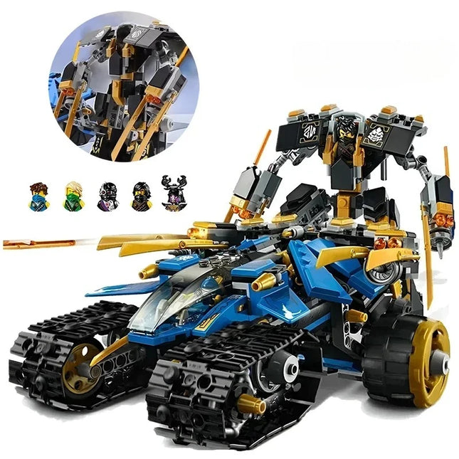 606pcs Thunder Raider Mechanical Warrior Robot Mecha Building Blocks Model Toys for Kids Adult Gift