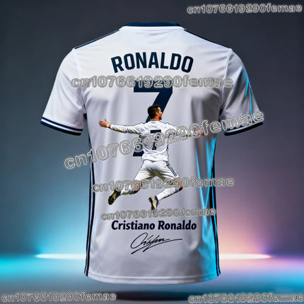 2026 Ronaldo #7 3D Print Soccer Training T-shirt Unisex Comfortable Casual Sportswear Boys Girls Men Women Fan Top