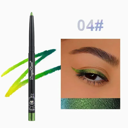 Glitter Aurora Eyeliner Pen Multi Chrome Eye Liner Lasting Shiny Metallic Eyeshadow Lying Silkworm Green Purple Makeup Pigment