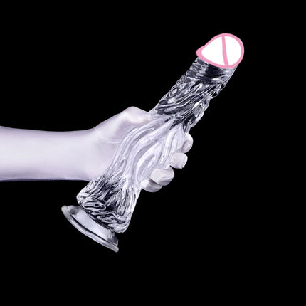 24-30CM Crystal Dildo Butt Plug Soft Suction Cup Simulation Dildos Pagoda Huge Animal Ass Massager Plug Dilator Women Sex Toys
