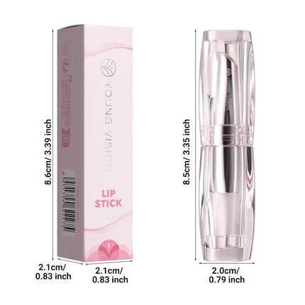 6 Colors Crystal Glossy Lipstick - Moisturizing Tinted Lip Balm,  Shimmer, Transparent Tube, Long-Lasting Hydration,