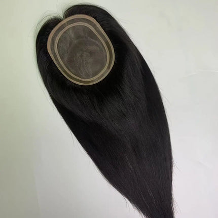 5.5*6.5 inch Size MONO Lace Toppers European Raw Hair Women Toupee Invisible Free Part Hair Toppers Hair Extension