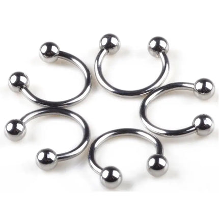 45/90PCS Stainless Steel Body Piercing Jewelry Nose Ring Tongue Bars Navel Eyebrow Lip Labret Piercing Jewelry Horseshoe Rings